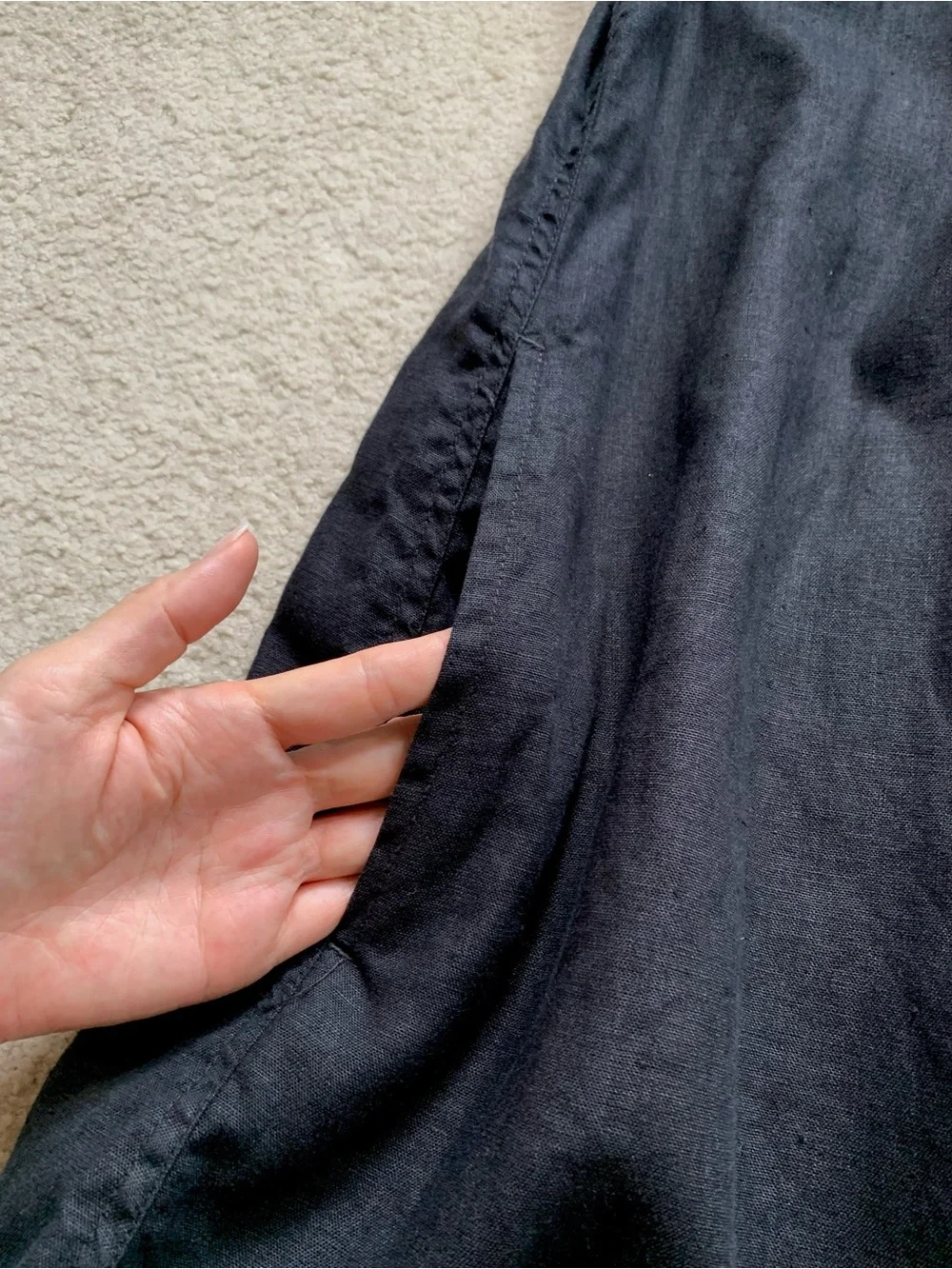 J Crew/ Linen Sleeveless Dress, size XXSP, Black, no sleeve, minimalist